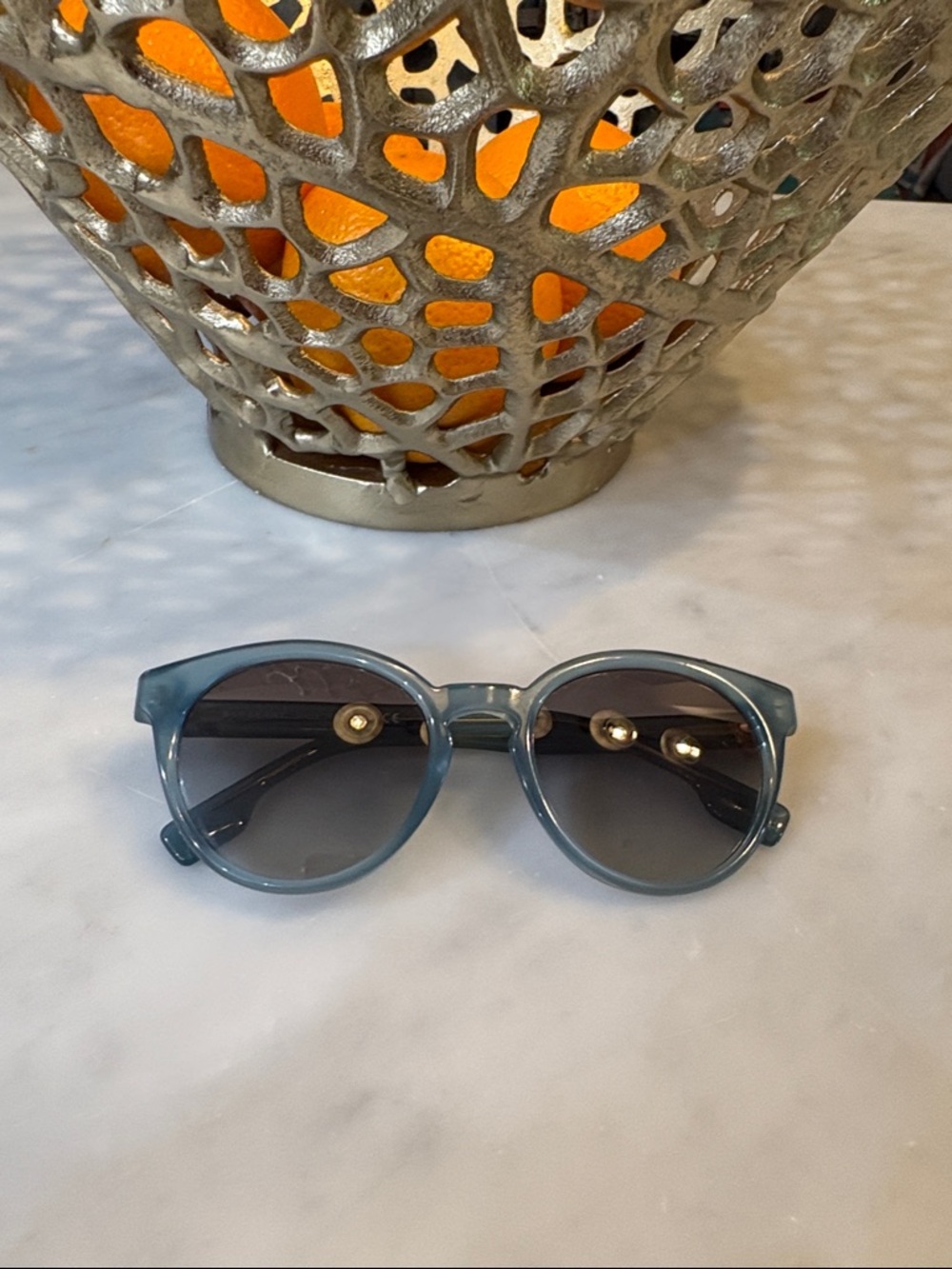 Burberry Amelia Sunglasses in Milky Blue